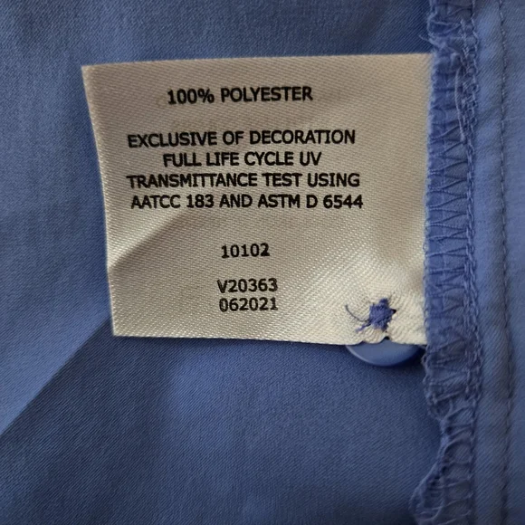 Coolibar Sky Blue Asymmetrical Tunic Top UPF50 Spring Summer Resort Vacation - Picture 15 of 15